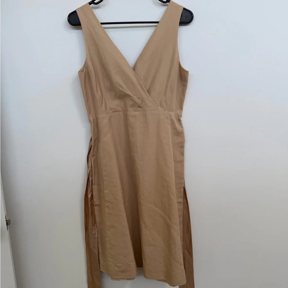 J. Crew Tan Wrap Mini Dress